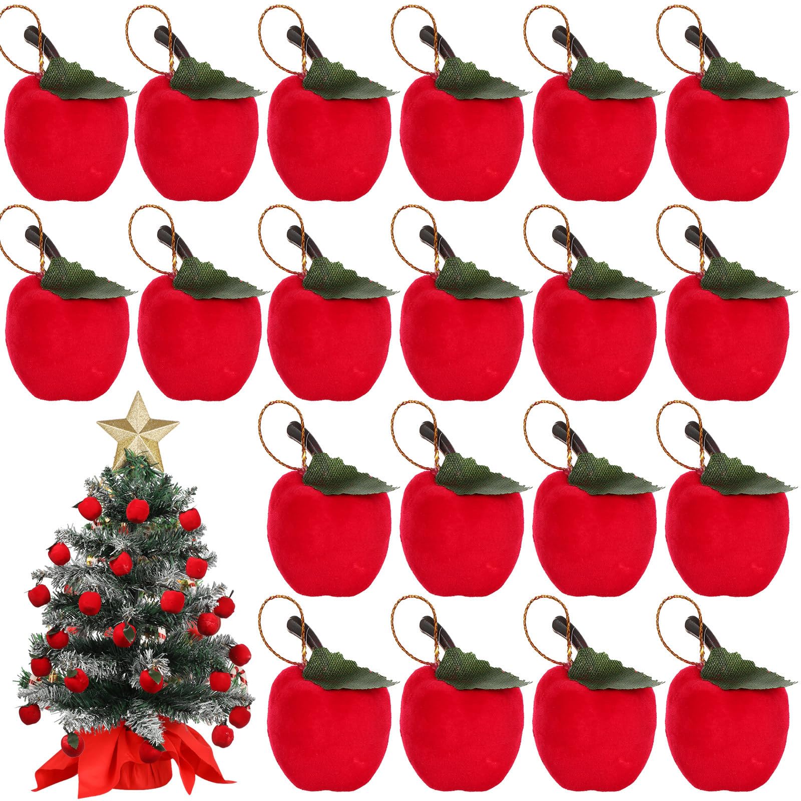 Ciondolo Mela Albero Di Natale Mele Appese Di Natale Decorazioni Pendenti Di Frutta Uova Di Pasqua D' Ornamenti Autunnali Per Albero Rosso Piccolo Albero All'aperto