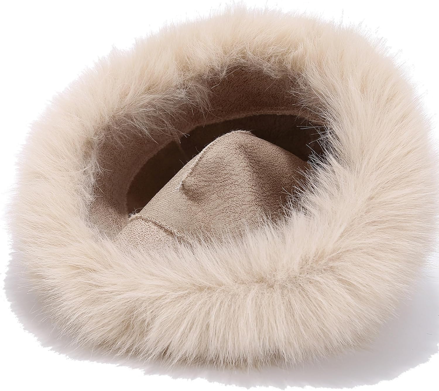 Women's Faux Fur Fluffy Bucket Hat Winter Warm Fuzzy Mongolian Hat Fisherman Cap Beanie - Image 5