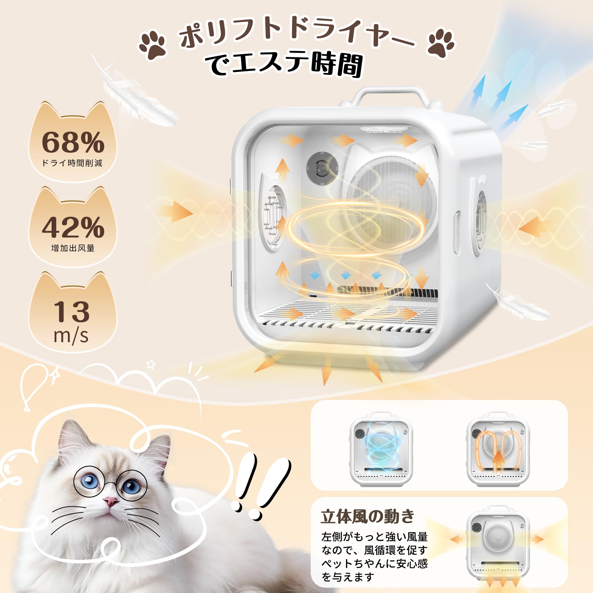Amazon | ペットドライルーム ドライヤー Totoro ball 小型犬 猫用