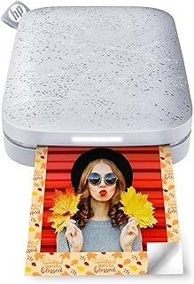 HP Sprocket 2 x 3 inch Instant Printer for Smartphones - Portable, Wireless Colour Printer - Zinc Photo Paper with Adhesiv...