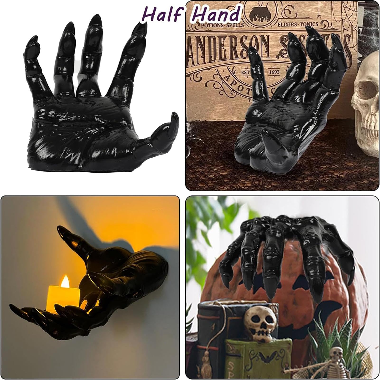 悪魔の手　devil's hand 彫刻オブジェ　ディスプレイ Amazon.co.jp: 悪魔の手の装飾,悪魔の手像魔女の美的装飾 | ゴールデン