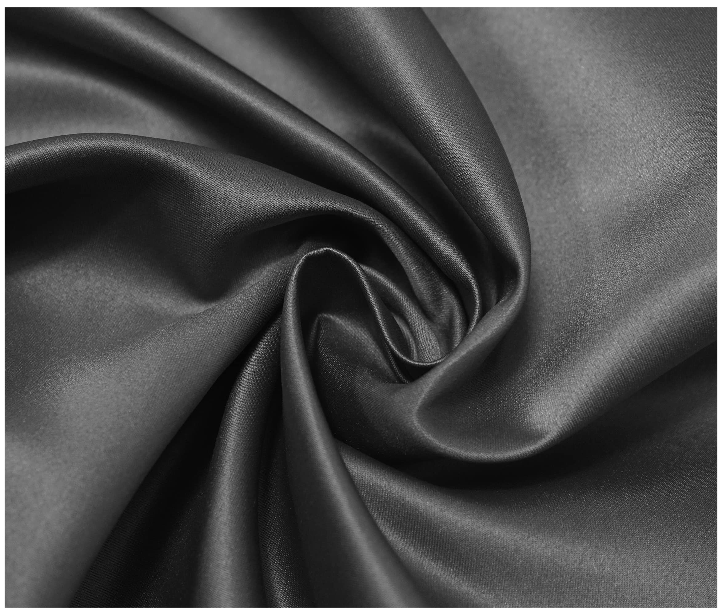 Matte Duchess Bridal Satin Polyester Fabric for Dressmaking Wedding Crafts Quilting Sewing 150cm Wide (5 Metre (500 x 150cm), Dark Grey) โ image 1