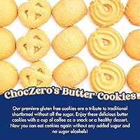 Vista 3 de ChocZero Keto Butter Cookies - Sugar Free Danish Shortbread Gift - Gluten Free, Low Carb (1 tin, 12 oz)