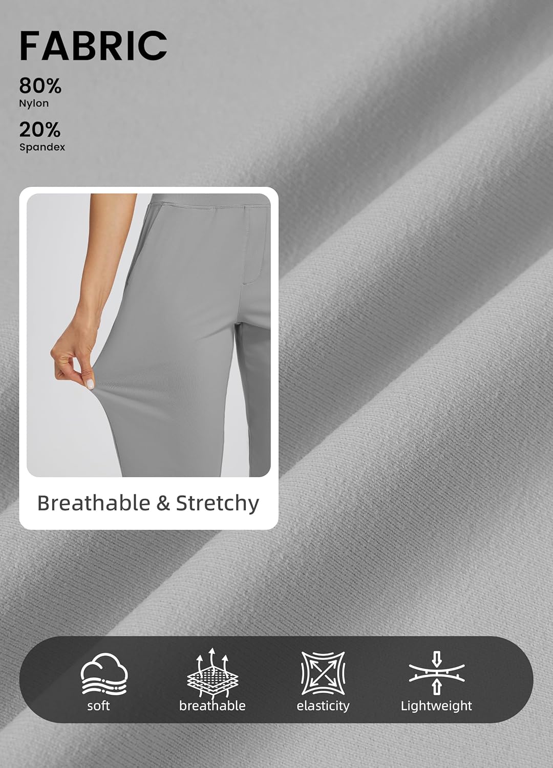 Libin Womens Casual Travel Pants 7/8 Stretchy Golf Pants Ankle Dress Pant Slacks Athletic Workout Sweatpants with 4 Pockets - Image 5