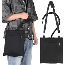 Urine Bag Cover Catheter Waste Bag Holder with Zip Tube Sleeves and Adjustable Strap Easy Access Safe and Discreet Black