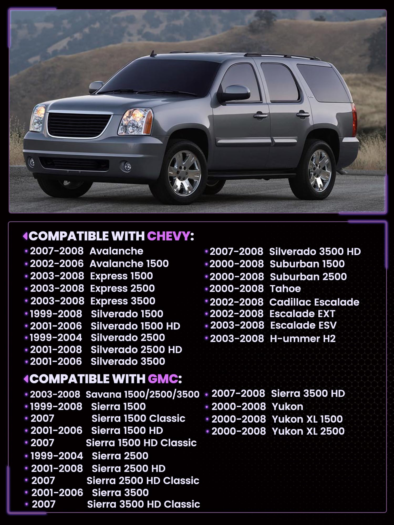 90K-38159 A/C Serpentine - Juego de tensores de correa de transmisión compatible con Chevy Silverado Suburban Tahoe GMC Sierra Yukon 2002-2008 Chevy Avalanche Cadillac Escalade, sustituye a # 19311139