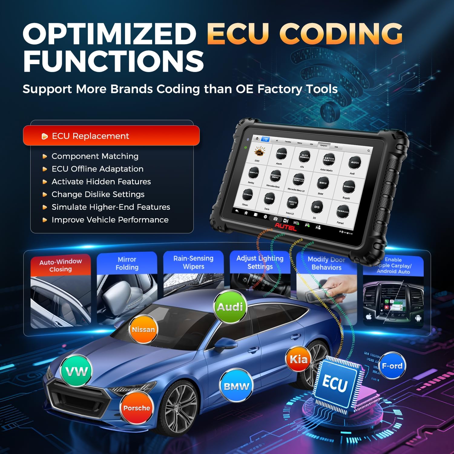Autel MS906 MAX Bi-Directional Scanner - 2025 Updated Diagnostic Tool With ECU Coding & CANFD