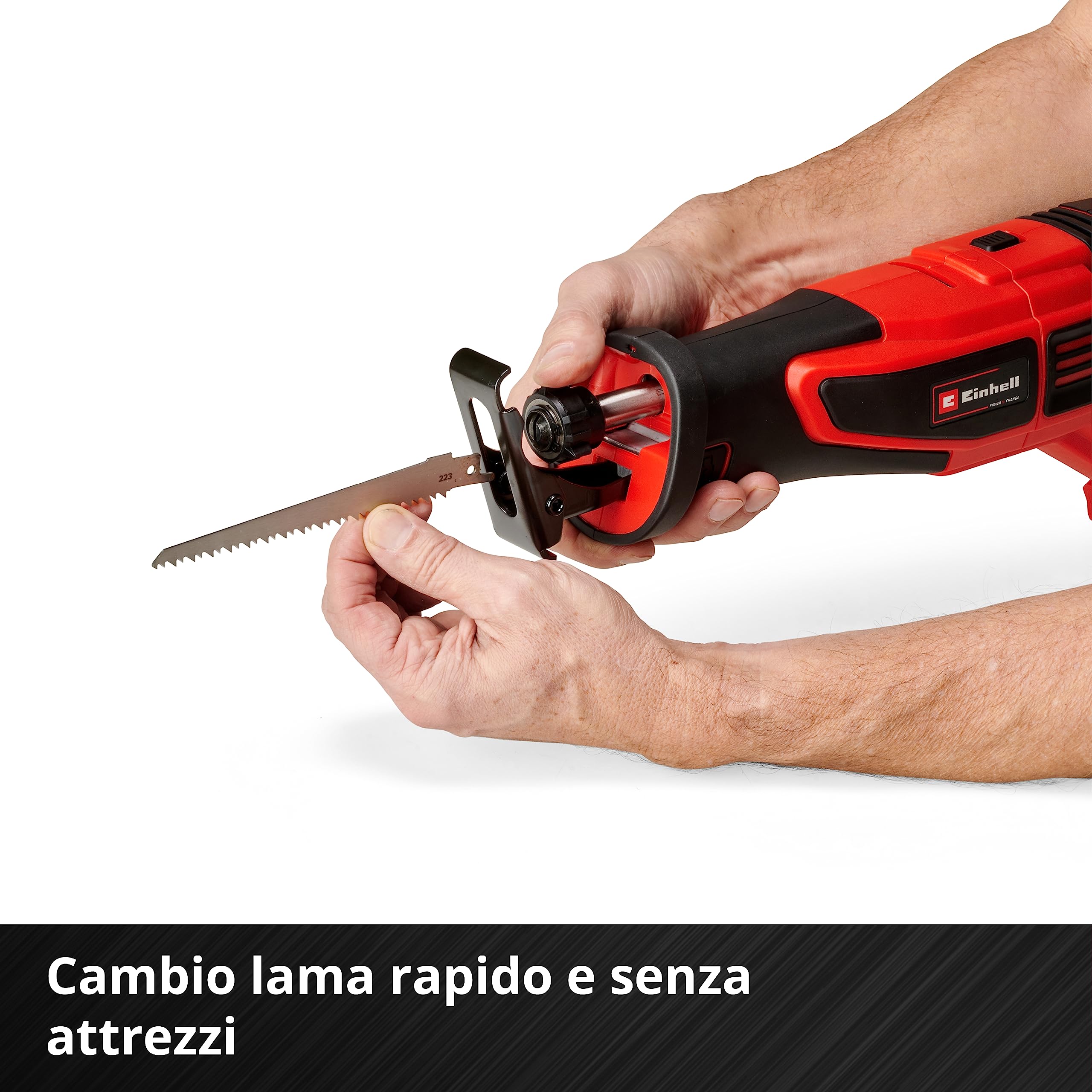 Einhell Professional sega universale a batteria TP-AP 18/28 Li BL-Solo PXC (18V, 950W, Brushless, altezza di sollevamento 28mm, 2.500 min-1, profondità 20cm (legno), maniglia girevole, senza batteria)