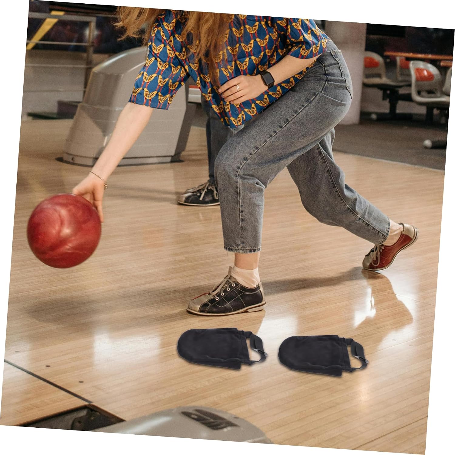 Toddmomy 2pairs Bowling Shoe Covers Unisex Slider Shoe Covers for Bowling Elastic Band