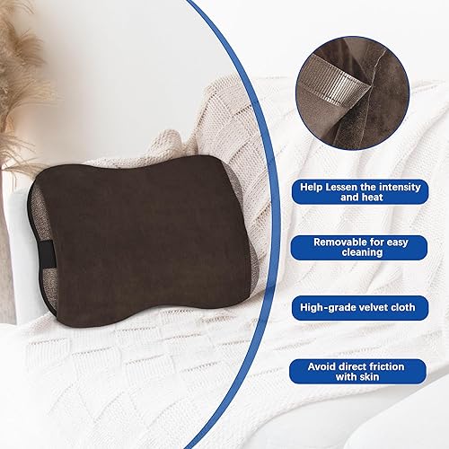 Miniatura 7 de Joyset Shiatsu Masajeador de cuello y espalda con calor, masajeador de hombros 3D para aliviar el dolor de tejido profundo, almohada portátil de