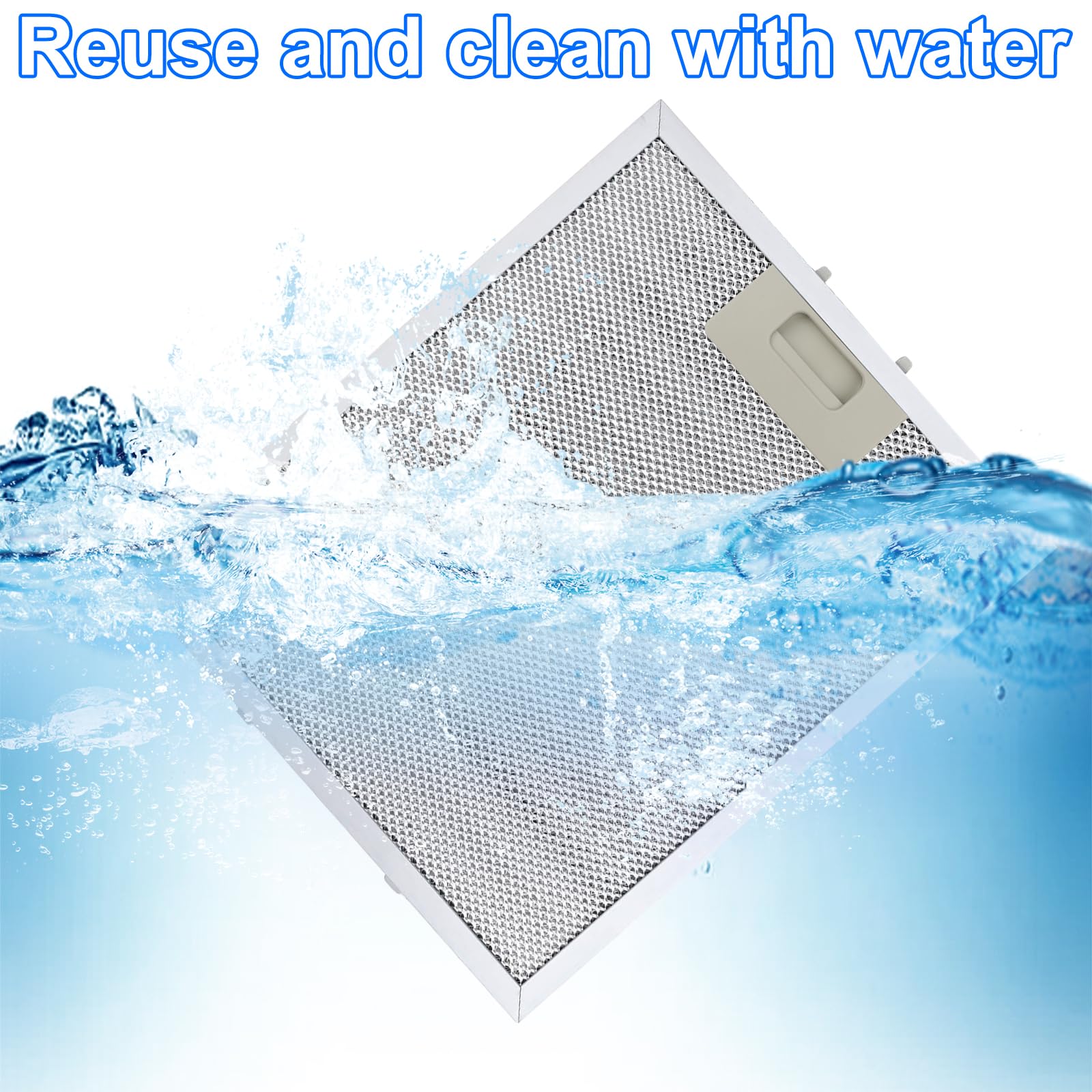 2 Piezas 340 x 280mm Filtro Campana Cxtractora AEG Blanco Alta Capacidad de Almacenamiento de Aceite Resistente a Altas Temperaturas - Repuesto de 5 Capas