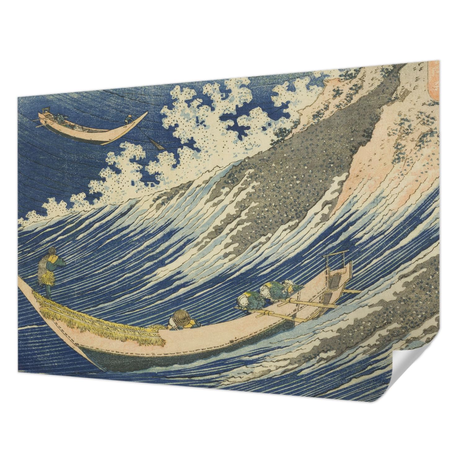 Papier peint adhésif pour chambre et salon déco panoramique vagues marines