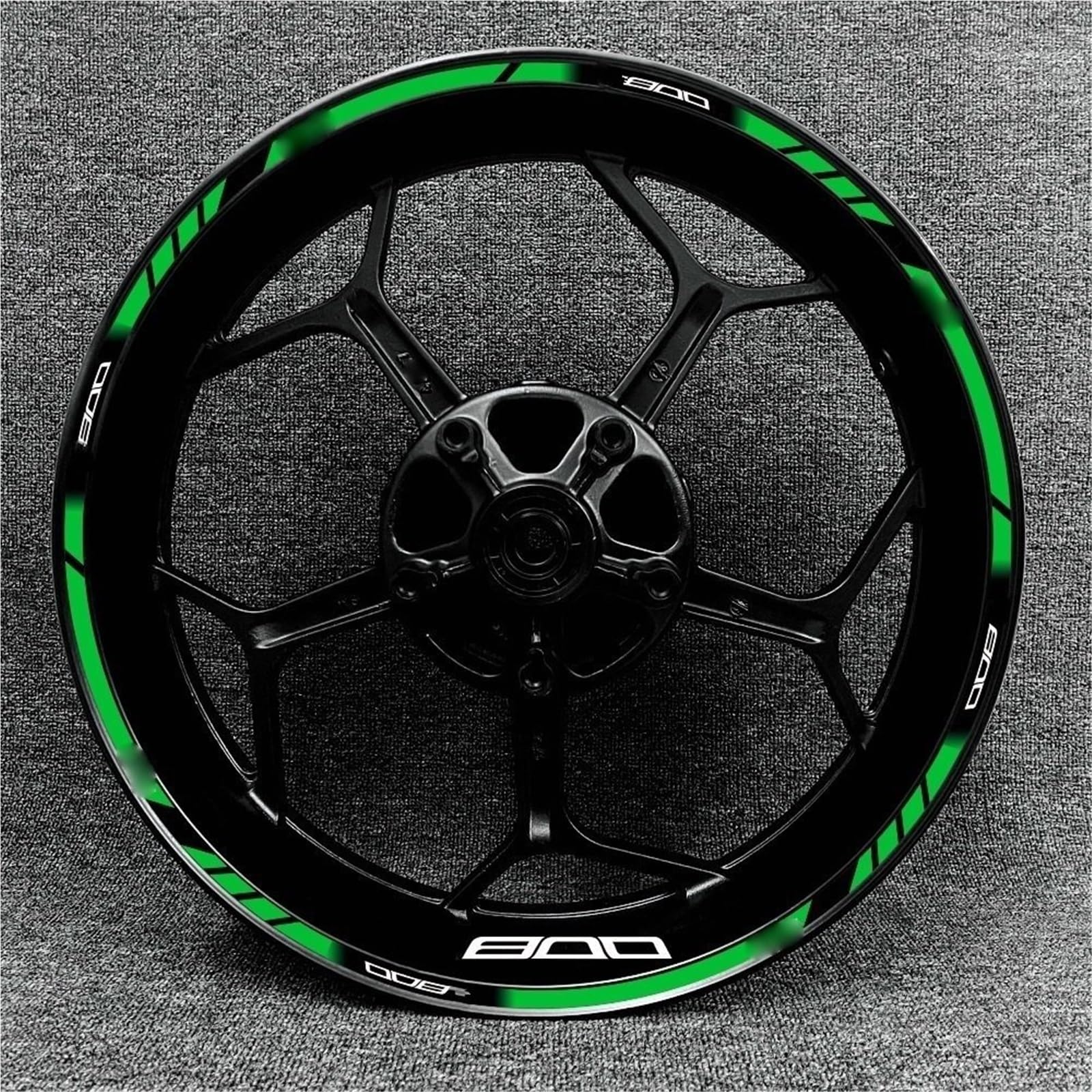 Motorcycle Racing Equipment Accessories Wheel Tire Rim Decoration Adhesive Reflective Decal Sticker for Kawasaki Z800 Decorative(Color28)