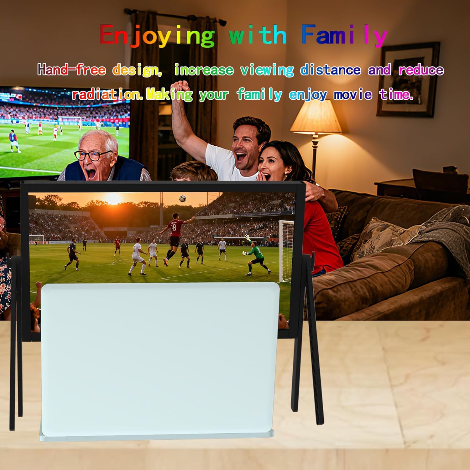 21 inch Screen Magnifier for Laptop,3D HD Screen Magnifying for Movies, Videos, and Gaming, Screen Enlarger with Adjustable Angle Design Amplifier Desktop Magnifier for Seniors Reading (Black)