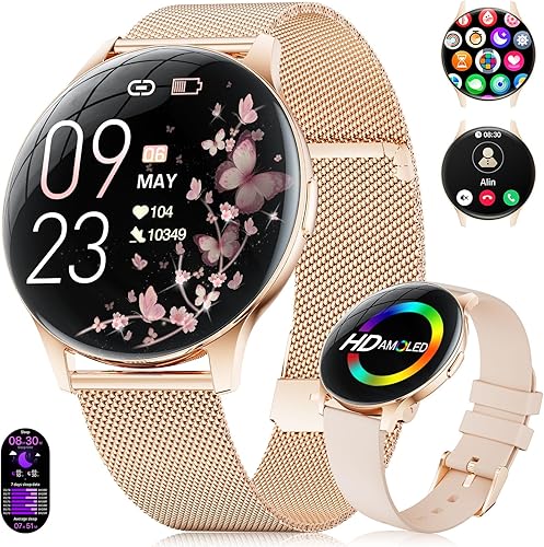 Smartwatch Damen 2026 mit Anrufen - 7,99 mm Ultra-Dünne Elegante Fi…