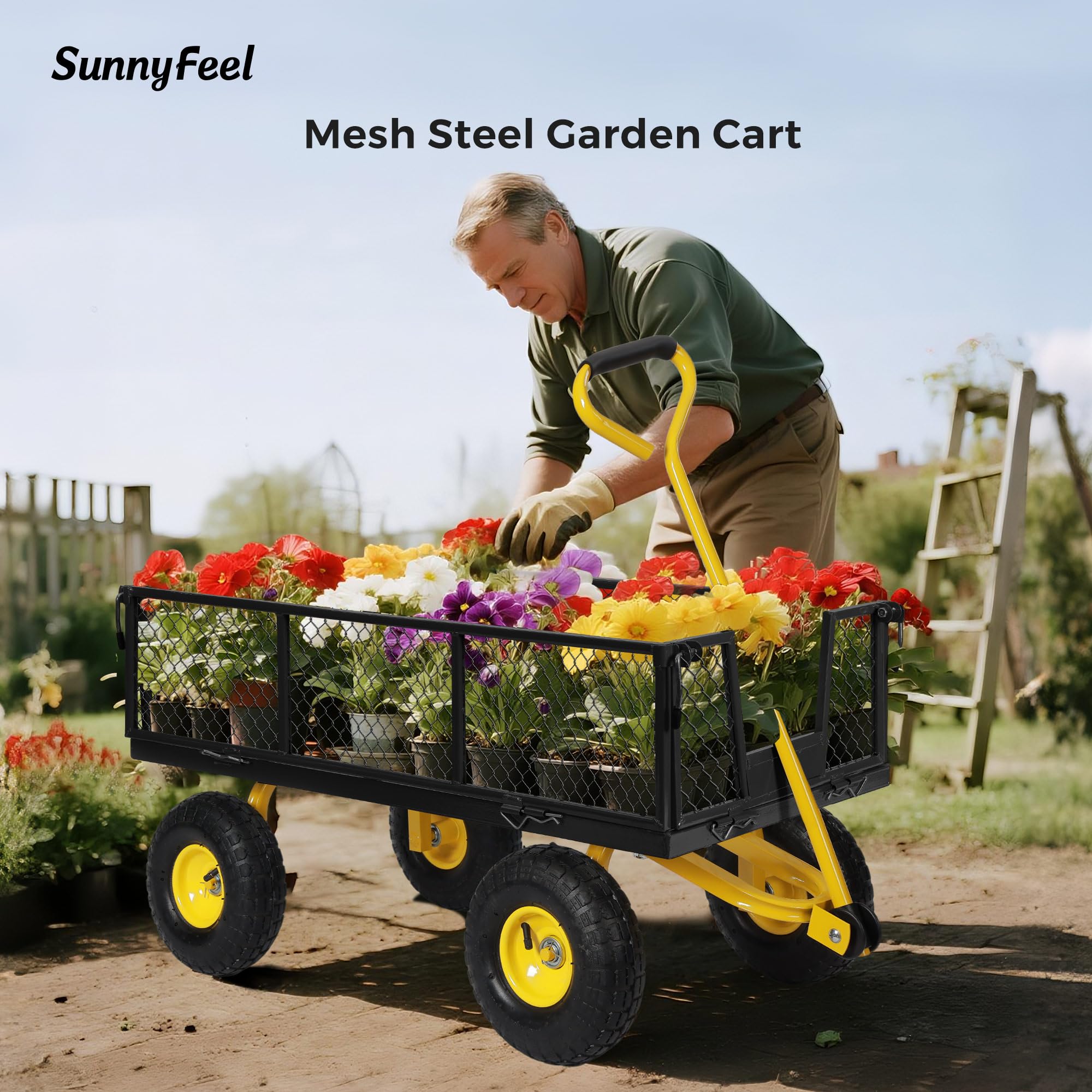 SunnyFeel Heavy Duty Collapsible Outdoor Utility Wagon - View #6