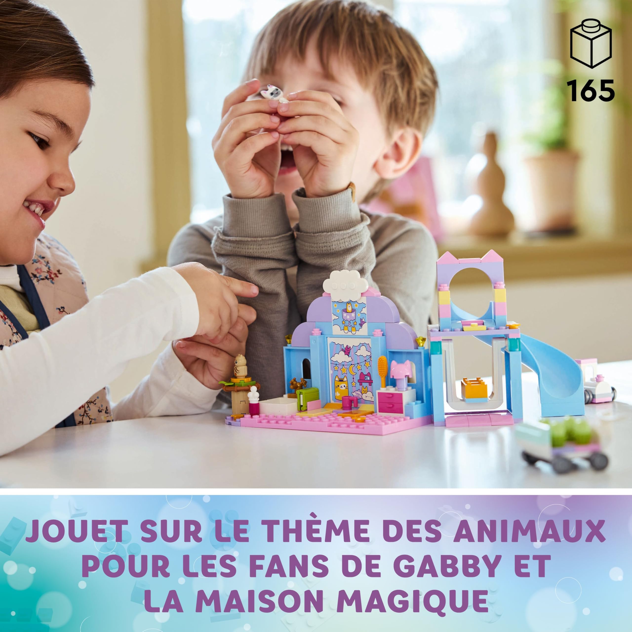 LEGO Gabby et la Maison Magique La Nurs’Oreille de Gabby - Jeu de Construction avec Animaux - Voiture, Toboggan, Figurines & Accessoires de Maison de Poupées - Cadeau d'anniversaire Fille 4 Ans 10796