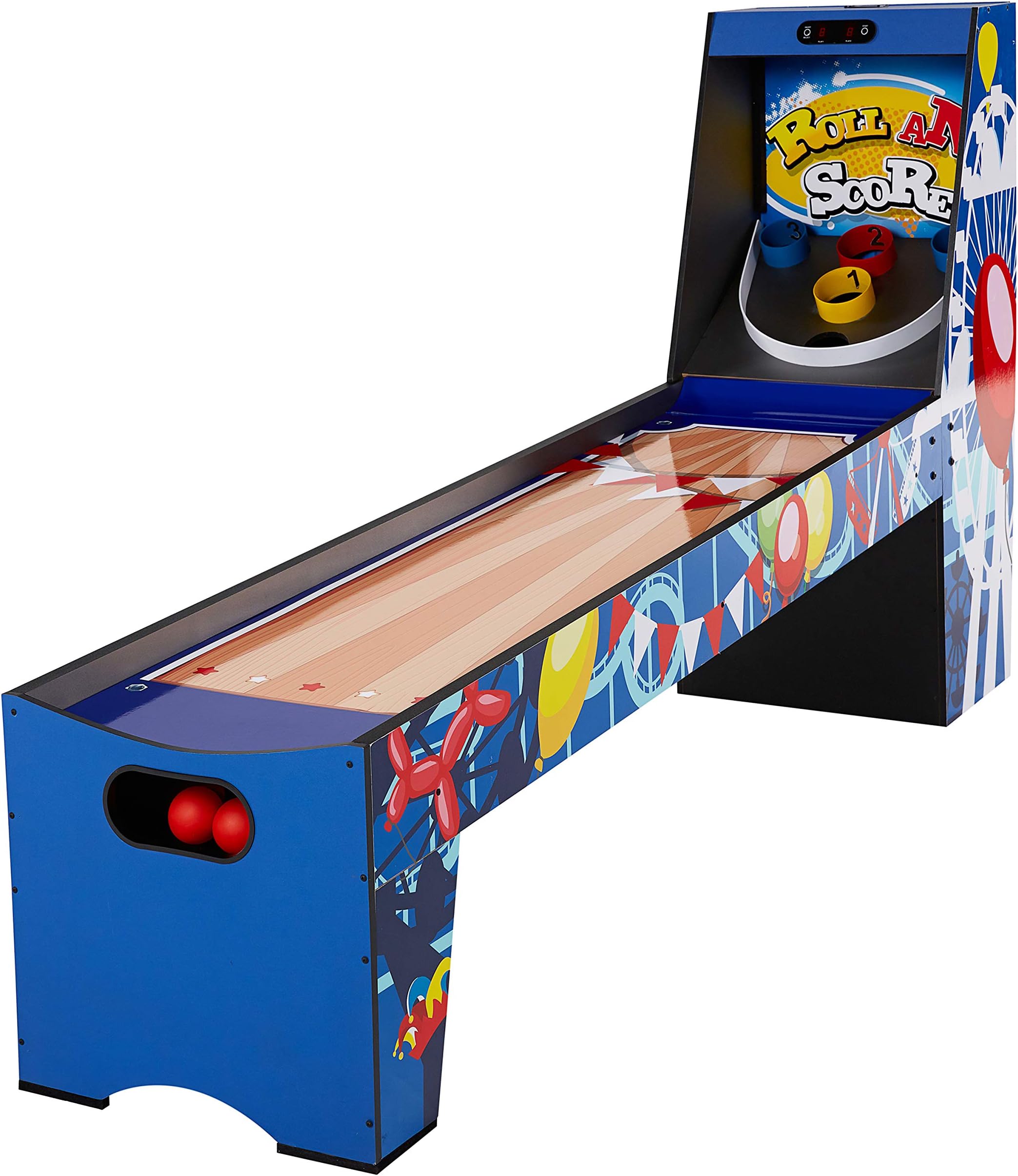 MD Sports Roll & Score Arcade Game, 87" Durable Electronic Scoring with Sound Effects and Game Balls, Perfect for Family Game Rooms