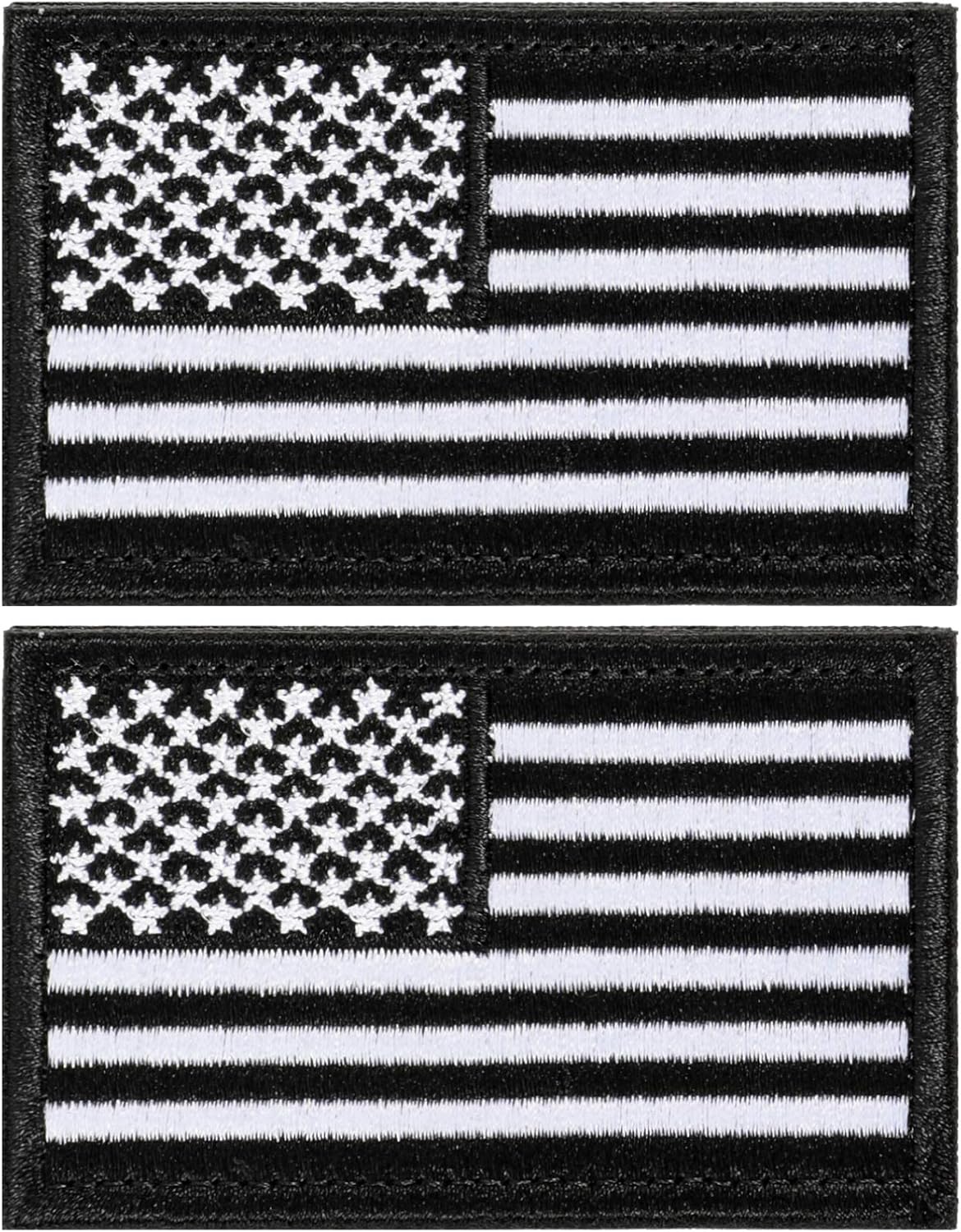 2 Pieces Tactical USA Flag Patch American Flag US United States of America Regular and Reverse Military Uniform Emblem Patches (Tan Snake-2 Packs) image 4