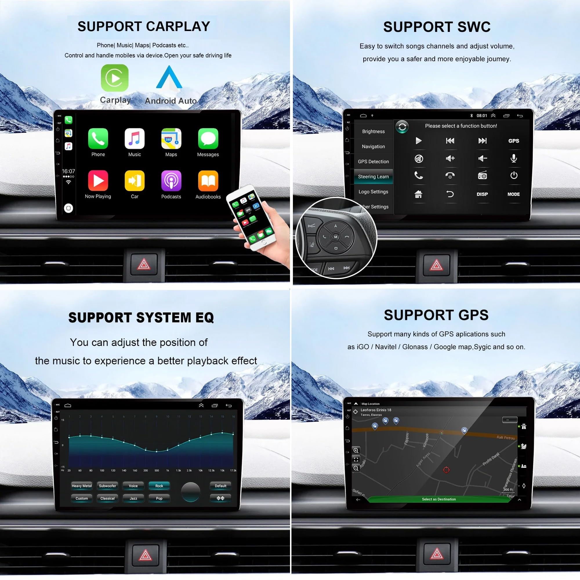 Android 12 Autoradio 2Din per Honda CRV 2012-2016 10''Pollice HD con BT 5.0 WiFi GPS-Navigation FM/RDS USB SWC Controllo al Volante+Telecamera di retromarcia(A3:2G+32G