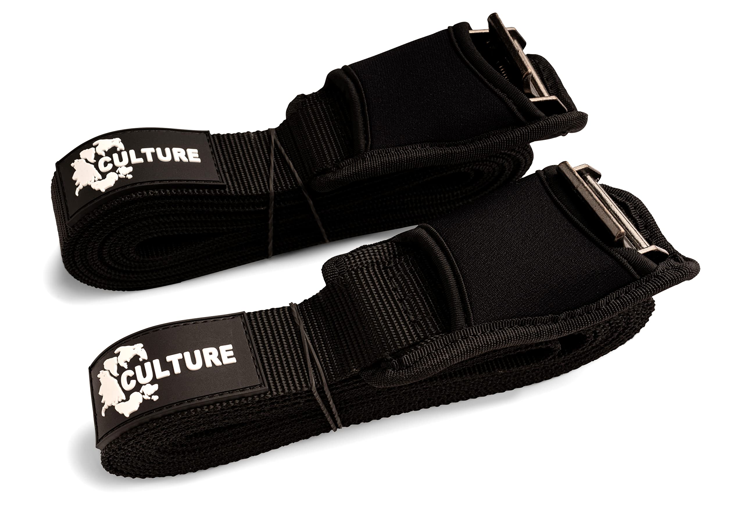 Culture Supply Tie Down Straps 15ft - Surfboard, Longboard, SUP, Paddleboard, Kayak, Canoe, Surf, fits All Vehicles with Roof Racks