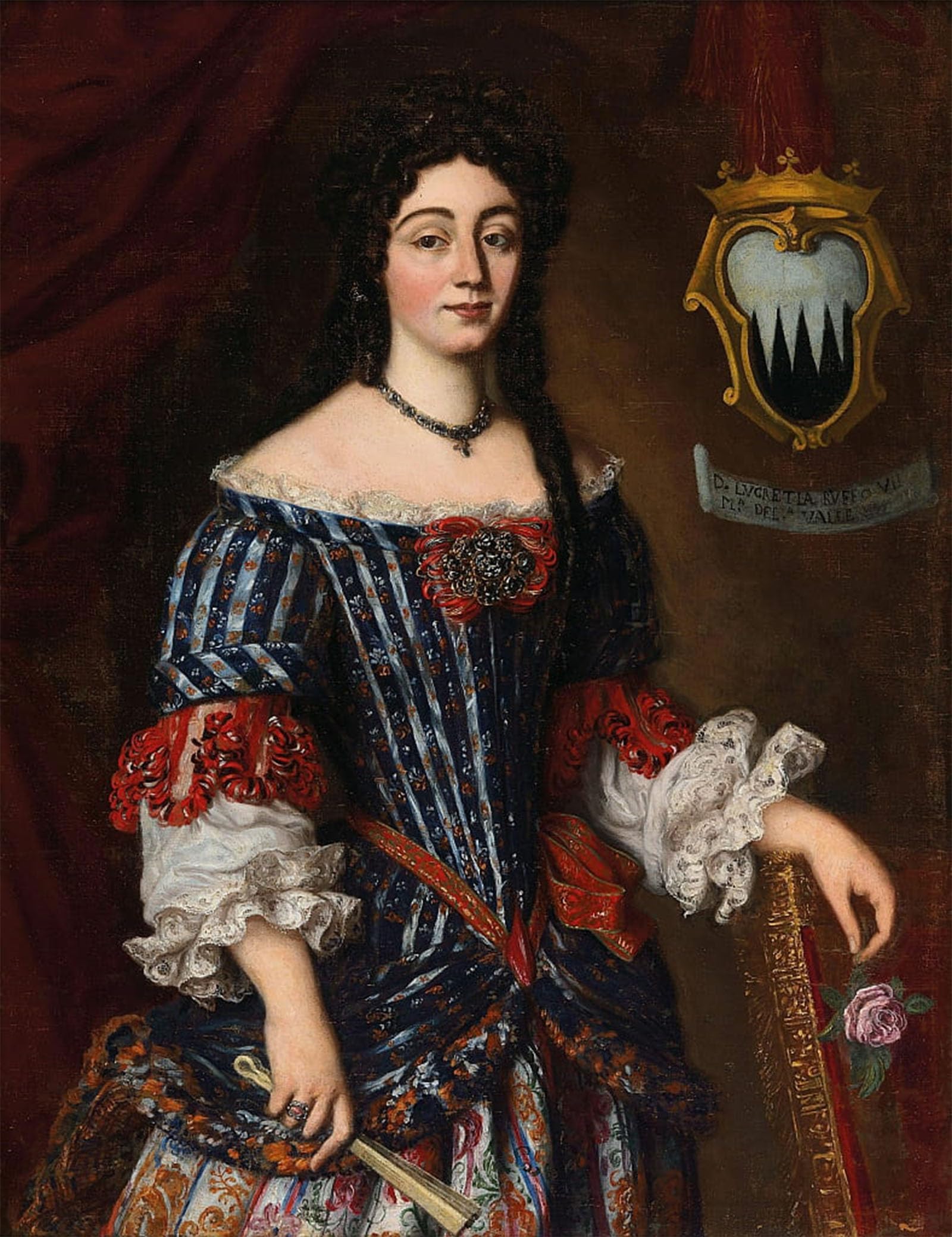 POSTERIIk Vintage Art Print Images Pictures Print Lucrezia Ruffo Della Valle by Jacob Ferdinand Voet Modern Colour Posters for Office Home Decor 60x90cm