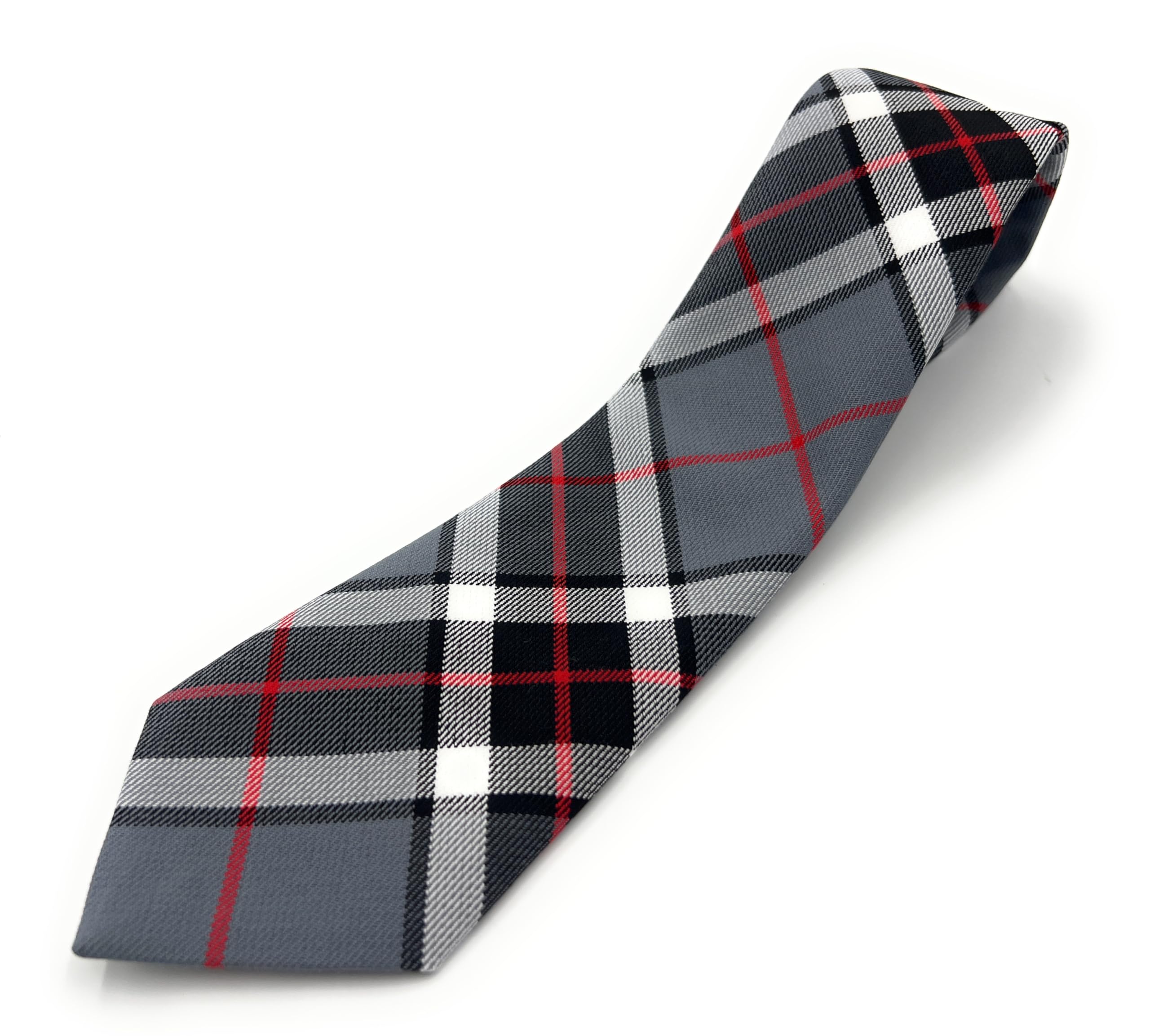Mens Tartan Neck Tie, Available in a Selection of Tartans (Thomson Grey)