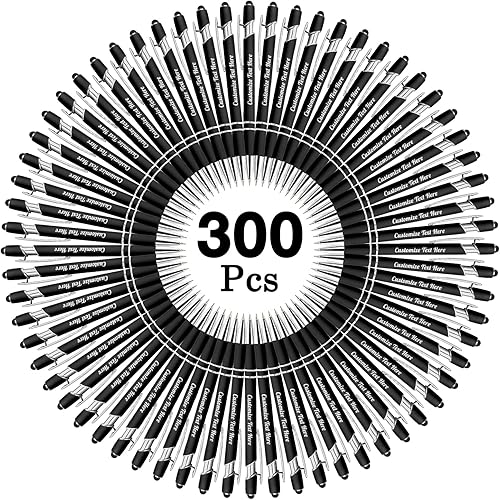 Miniatura 112 de Hasta 500 bolígrafos personalizados a granel con logotipo de mensaje de nombre comercial, bolígrafos grabados personalizados con lápiz óptico