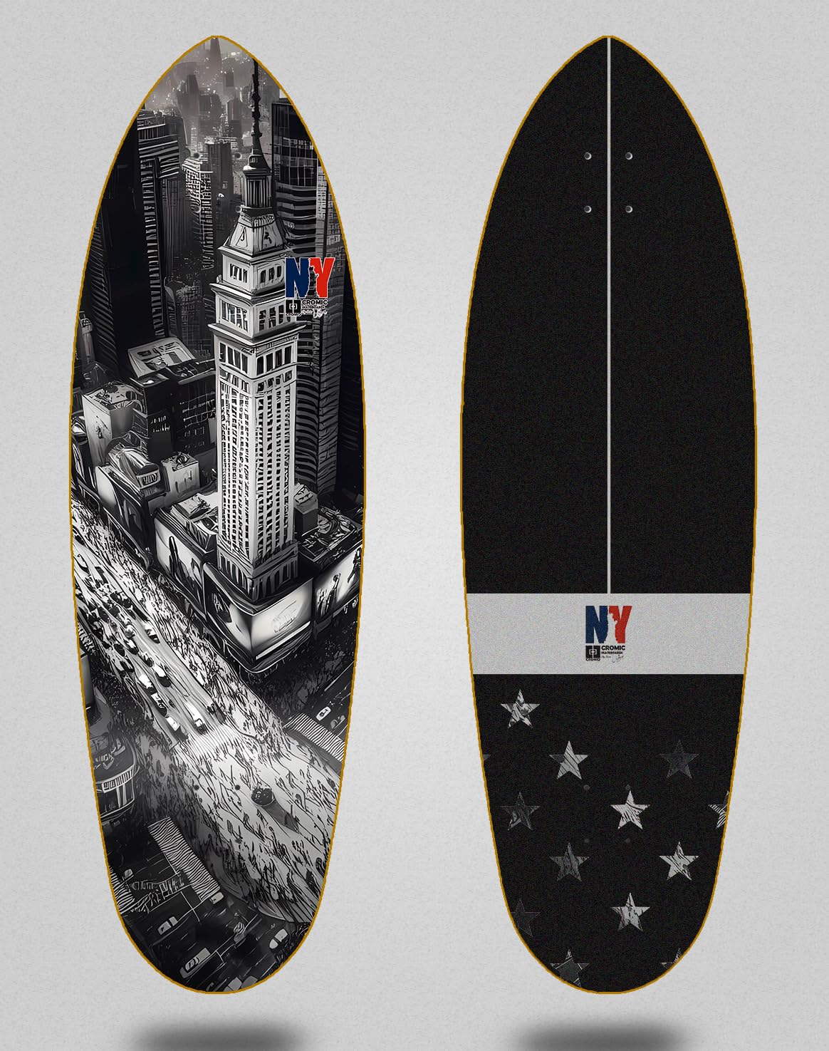 Cromic surfskate Deck Tabla monopatin Skate Skateboard - NY Mike 32,5 Deep