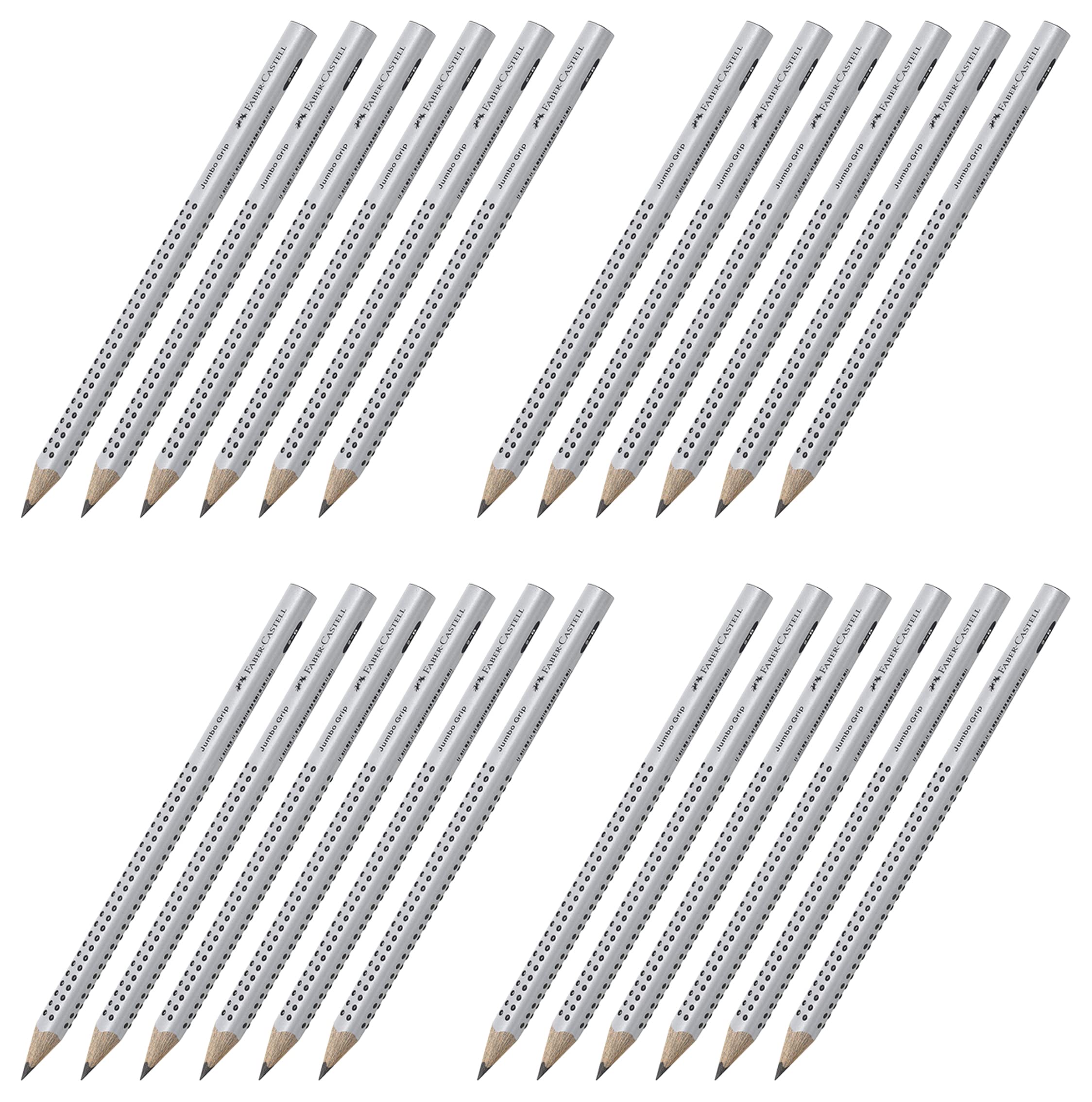 Faber-Castell 111900 - Bleistift Jumbo Grip, Härtegrad 2=B (24 Stück)