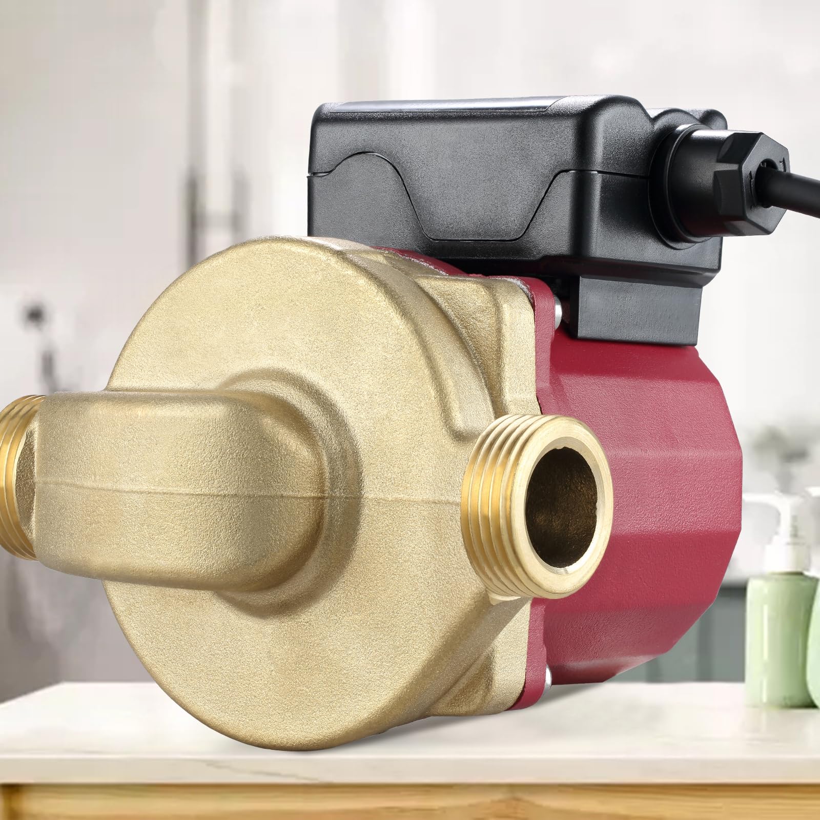 VEVOR Bomba de Circulación de Agua Flujo de 50 L/min, Circulación de 3 Velocidades, 5,3 GPM, 90 W, 0,8 A, para Ducha, Lavadora, Electrónica, para Hogar