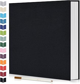 Artfeel Photo Album Self Adhesive Scrapbook,Large Photo Book for 4x6,5x7,8x10 Pictures,DIY Album for Baby Wedding Family Travel Birthday,with Metallic Pen and Scraper