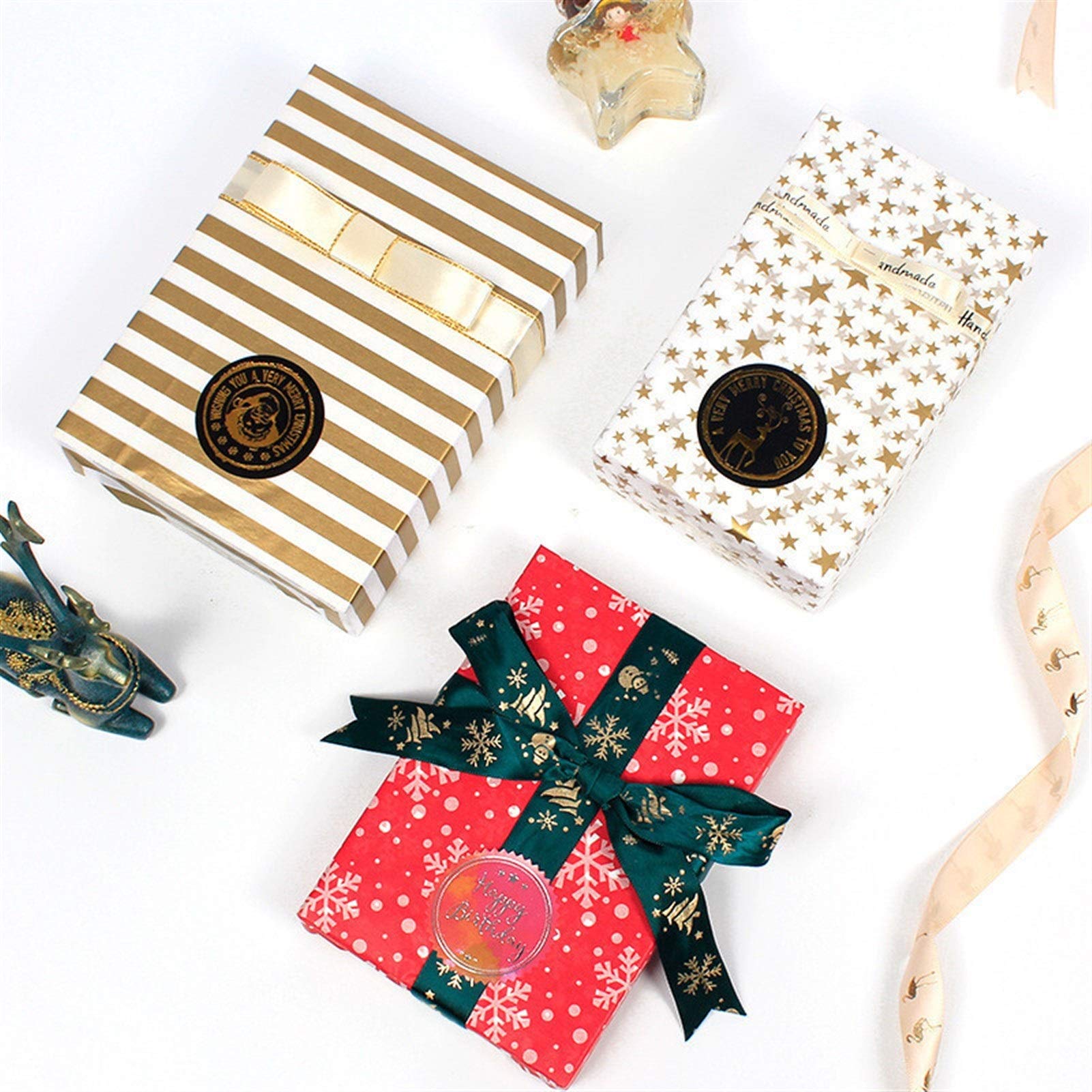 Geschenkpapier Papier 20 stücke Kreative Goldene Streifen Linie Verpackungspapier Geeignet für alle Gelegenheiten Geschenkpapier Set (Color : 4)