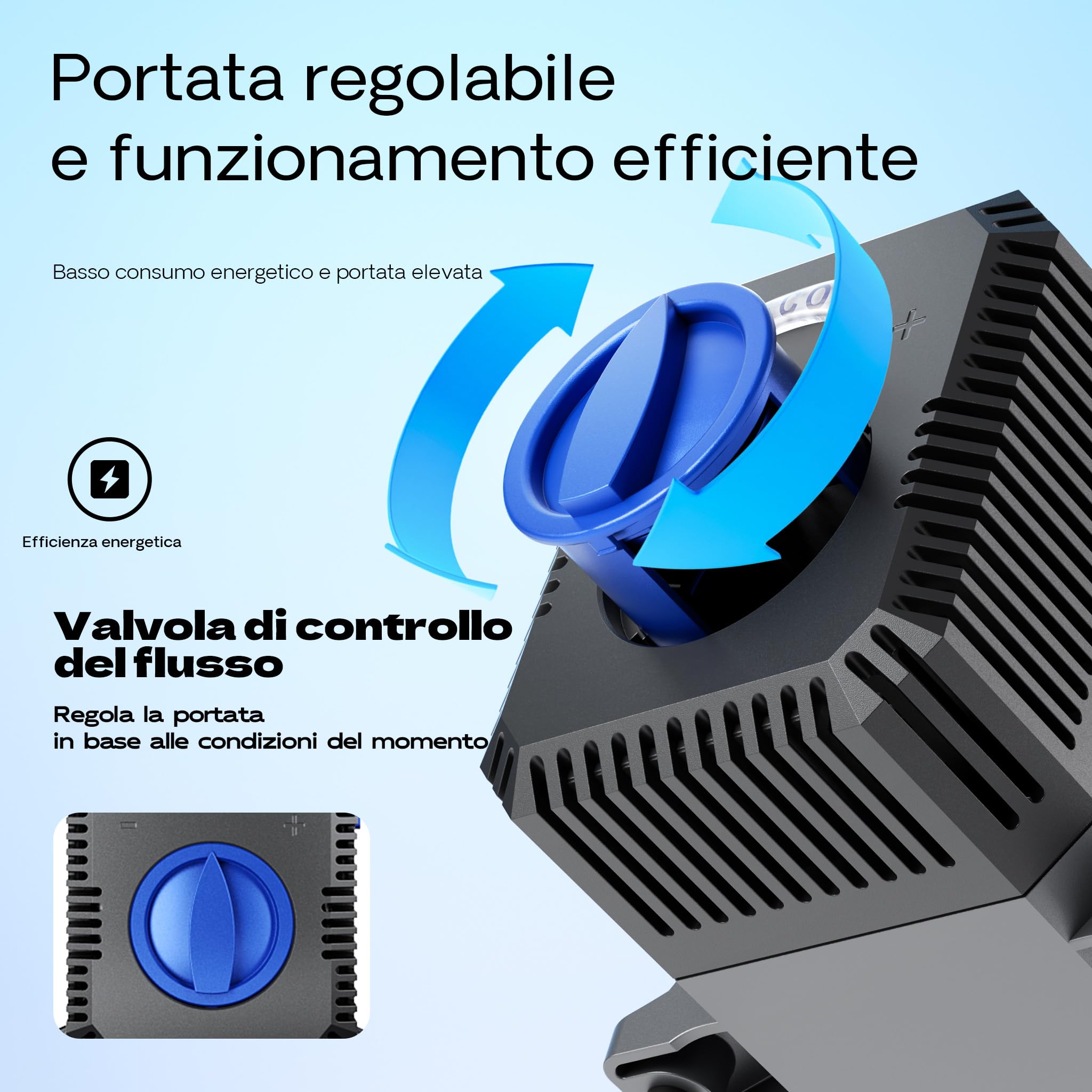 SunSun CTP-5003 SuperECO Pompa fontana regolabile 5000l/h 30W