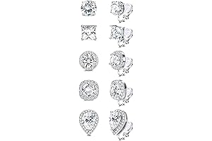 Cubic Zirconia Clip on Earrings Women Non Pierced