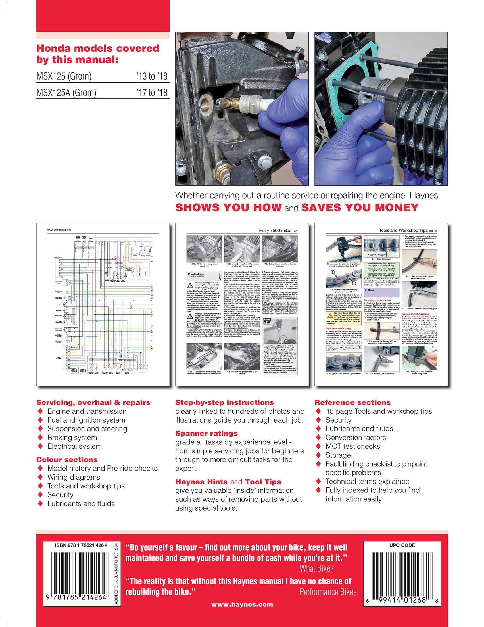 Honda MSX125 (Grom) (13 - 18) Haynes Repair Manual (Paperback) - Image 2