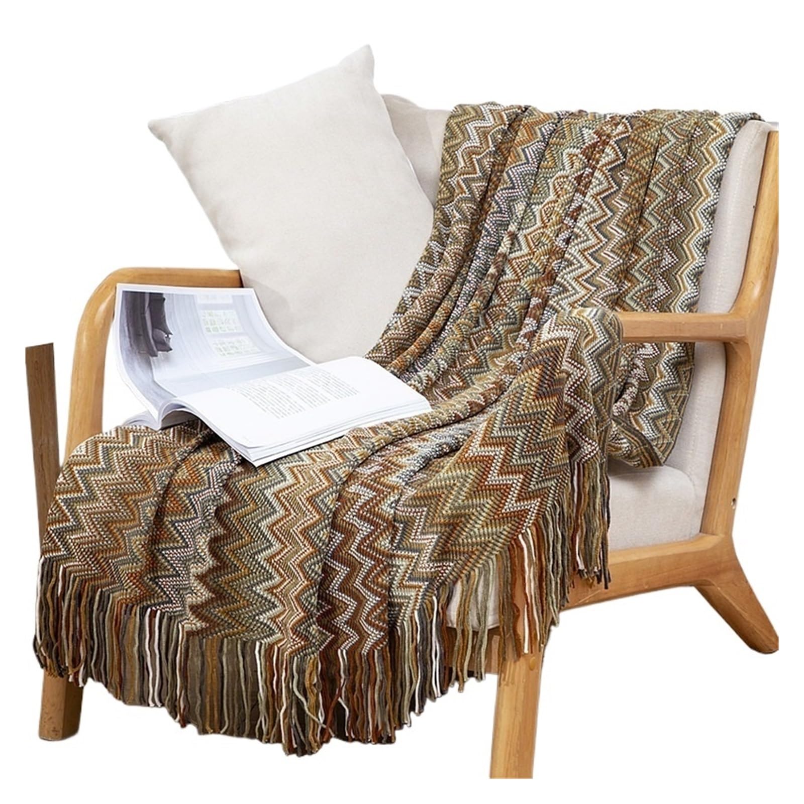 WJIAYAO beach blanket Bohemian Summer Knit Throw - Lightweight Aircon Blanket for Office Nap, Sofa & Bedspread Decor | Cover & Bed Ru