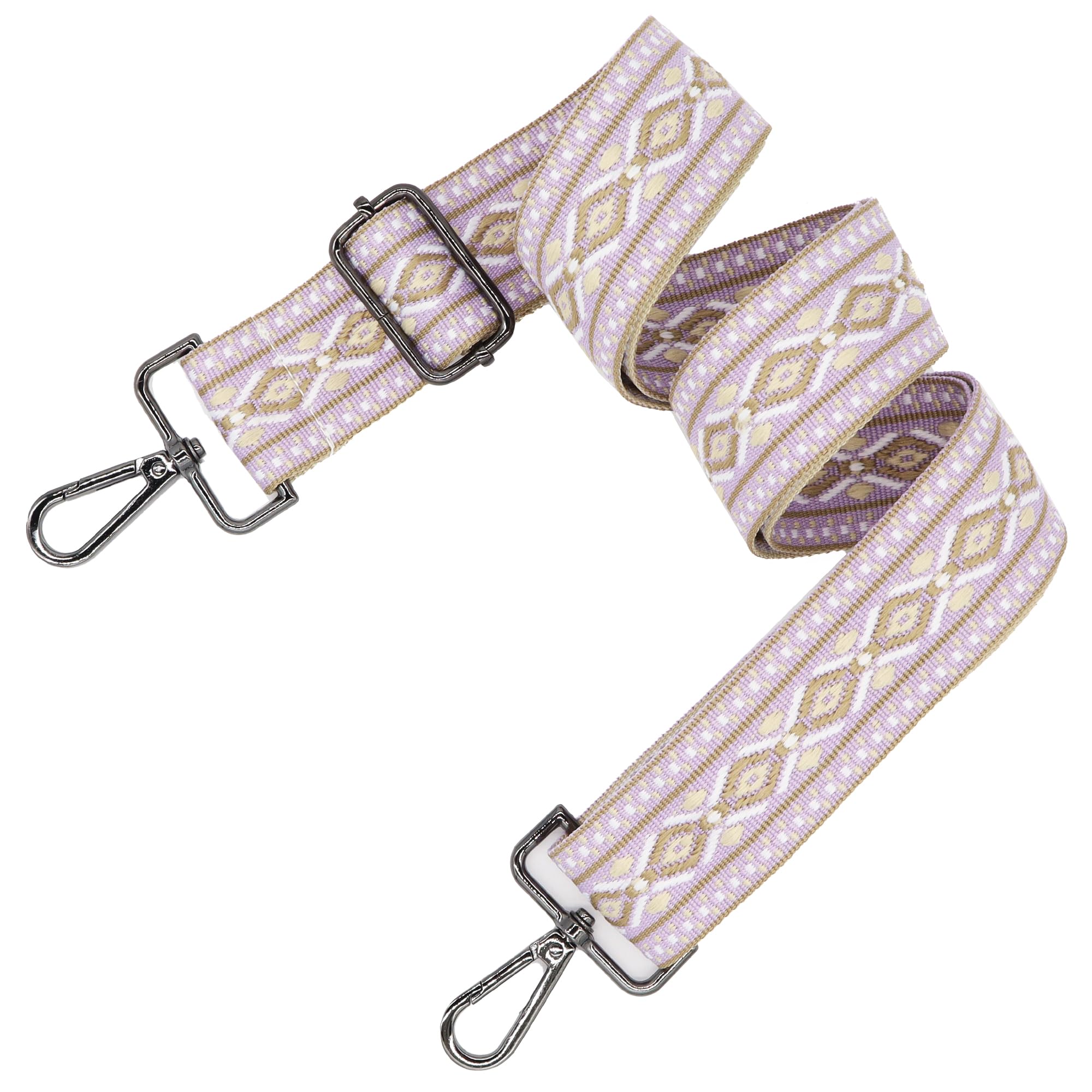 LEMEDE Purse Strap Adjustable Replacement Crossbody Bag Straps Retro Jacquard Embroidery Shoulder Straps for Shoulder Bag