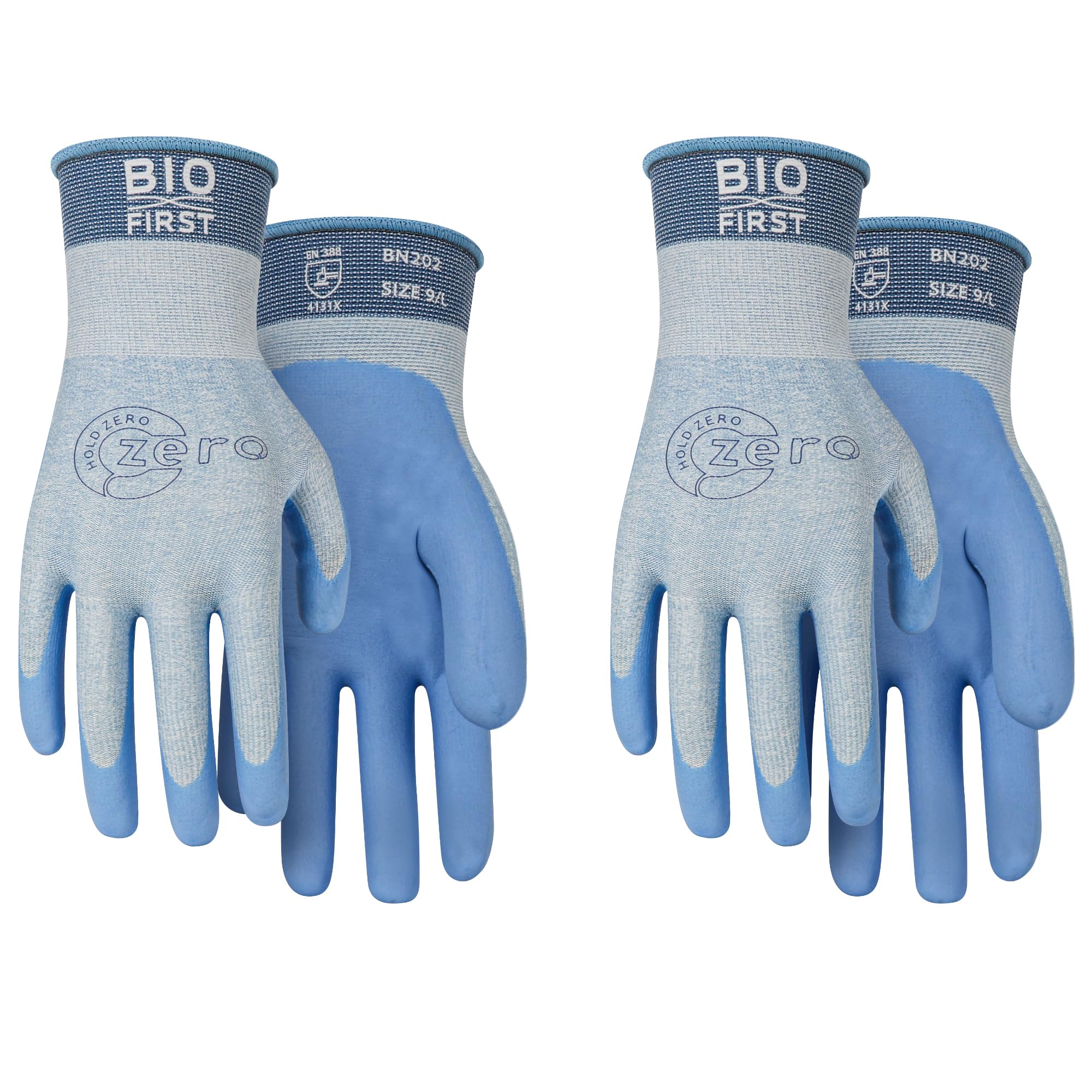 HOLDZERO Food-Grade Work Gloves Safety Kitchen Gloves Water-Based PU Work Gloves for Cooking L/XL Blue