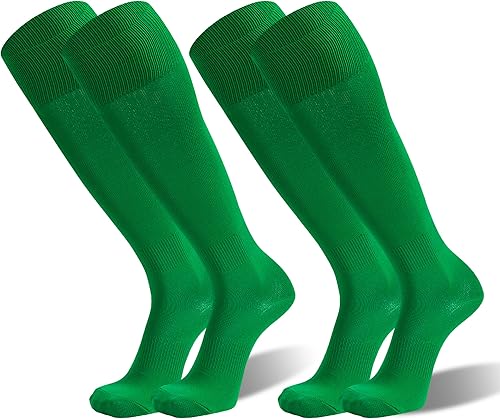 Paquete de 2 calcetines de fútbol, béisbol, sóftbol para jóvenes y adultos, calcetines multideportivos, 4 tamaños (S-XL)