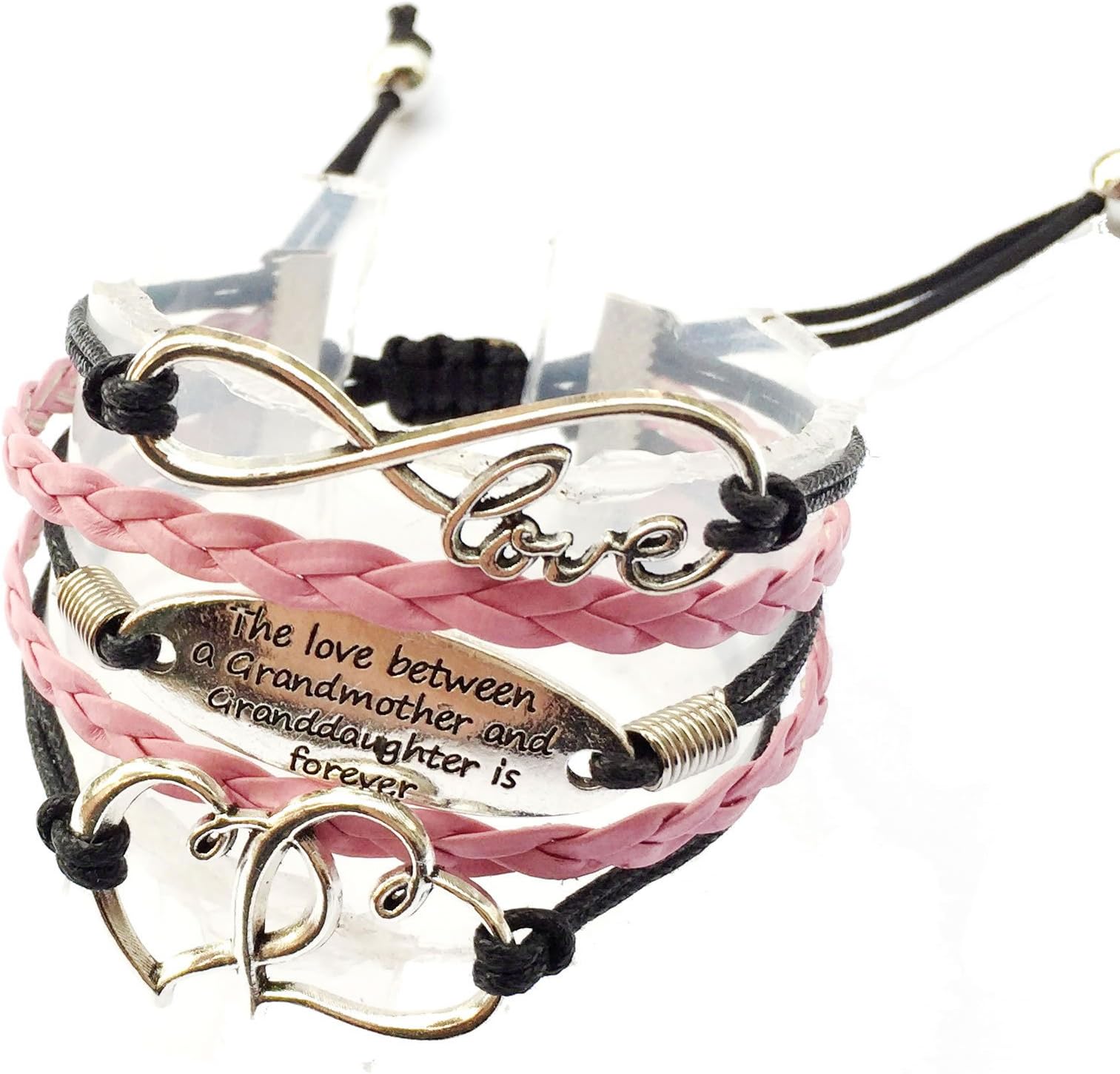 the Love Between the Grandmother and Granddaughter is Forever Bracelet Nana Granddaughter Matching Set Christmas Birthday Gift