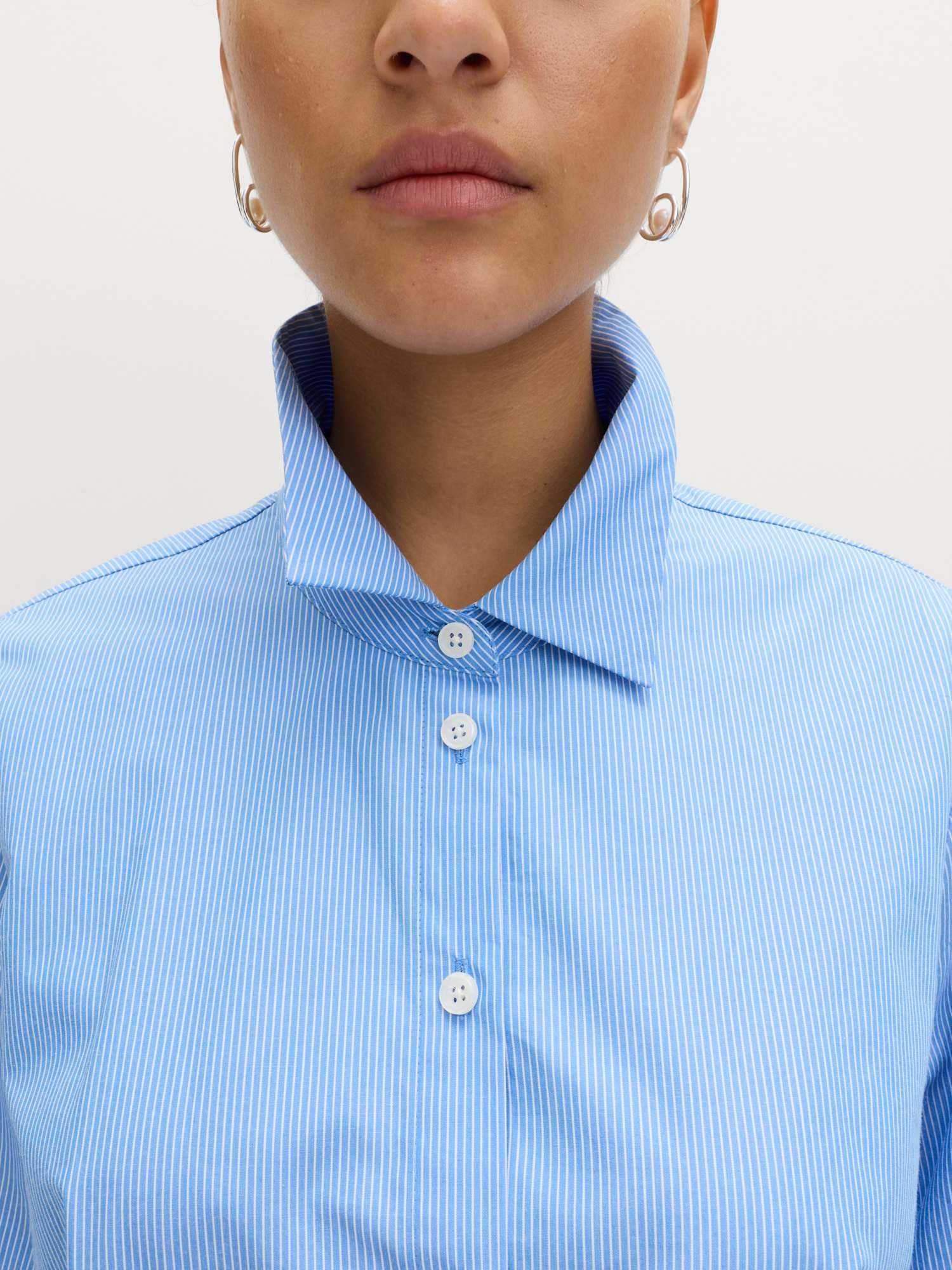 Marks & Spencer Camicia a Righe in Puro Cotone con Dettagli Bottoni