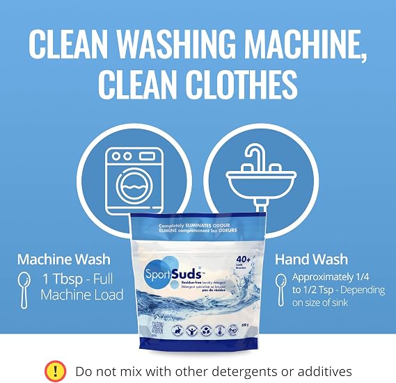 Sport Laundry Detergent, Odor Eliminator Technology, Laundry Soap for Workout Clothes and Everyday Use - Sport Suds 500grams