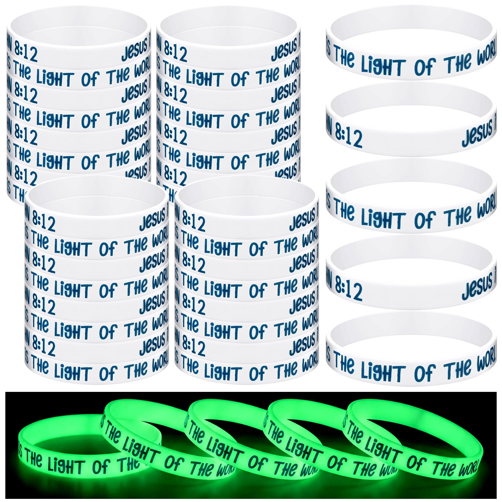Amazon.com: Soulchen 50 Pcs Glow in The Dark Christian Silicone