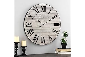 FirstTime & Co. Emmett Shiplap Wall Clock - Statement Decor for the Modern Home
