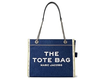 Marc Jacobs The Denim Chain Medium Tote Bag Handbags Dark Wash, Cotton/Denim/Polyester