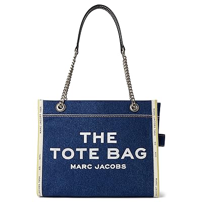 Marc Jacobs The Denim Chain Medium Tote Bag Handbags Dark Wash, Cotton/Denim/Polyester