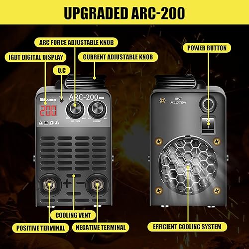 Miniatura 3 de S SIMDER Máquina de soldadura ARC 160A, soldador de palo 110 V, 220 V, doble voltaje, máquina de soldadura MMA, inversor digital, IGBT mini soldador
