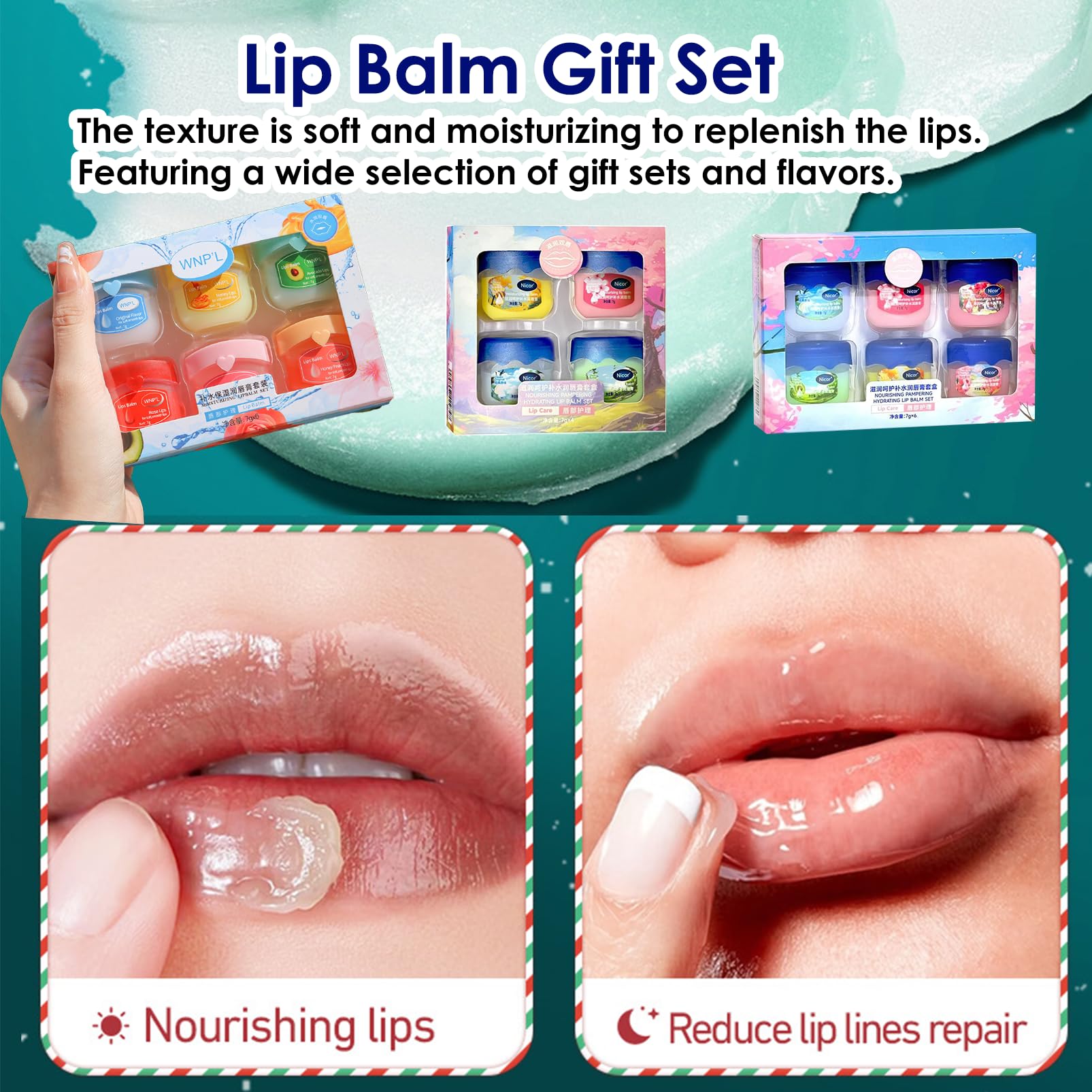 Blue Package Lip Balm Multipack - Long Lasting, Intensive Lip Repair Treatment for Dry and Chapped Lips - Day and Night Care (4 Pack) - Image 4