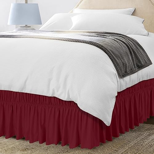 Vista 15 de Utopia Bedding Falda de Cama Elástica Twin - Volante de Fácil Colocación - Falda de Cama de Microfibra con Cinturón Elástico Ajustable Caída
